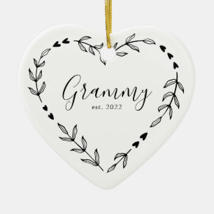 Grammy År Est. Jul Keramisk Ornament