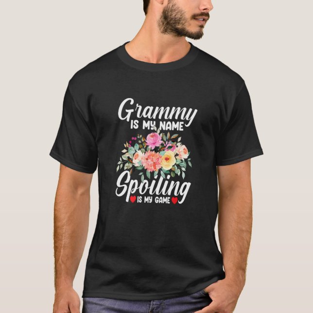 Grammy är min Namn-spolning... är mitt spel solros T Shirt (Framsida)