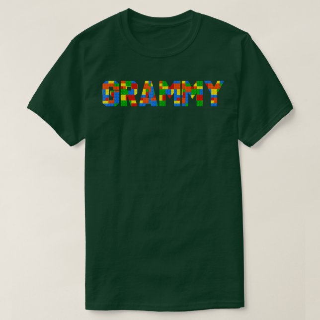 Grammy Brick Builder Funny Blocks Master Builder  T Shirt (Design framsida)