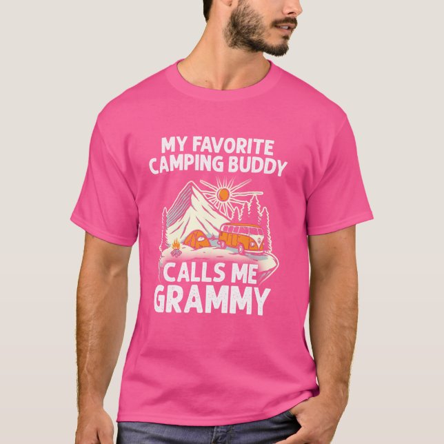 Grammy Camper My Favorite Camping Buddies Ring mig T Shirt (Framsida)