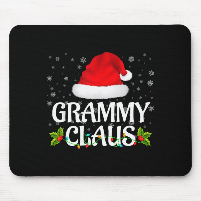 Grammy Claus Christmas Lights Santa Pajama Family  Musmatta (Framsidan)
