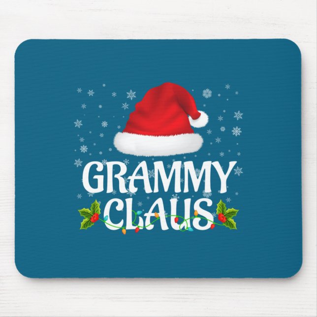 Grammy Claus Christmas Lights Santa Pajama Family  Musmatta (Framsidan)