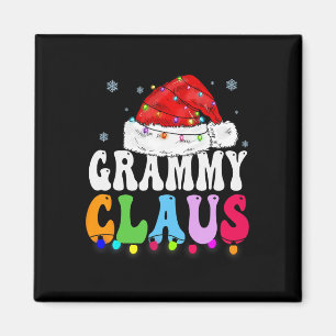 Grammy Claus Funny Julafton Family Matching Grandm Magnet