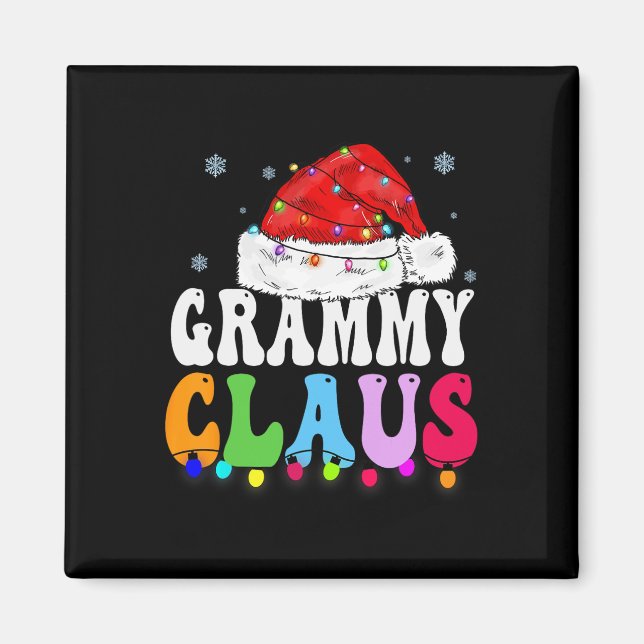 Grammy Claus Funny Julafton Family Matching Grandm Magnet (Framsidan)