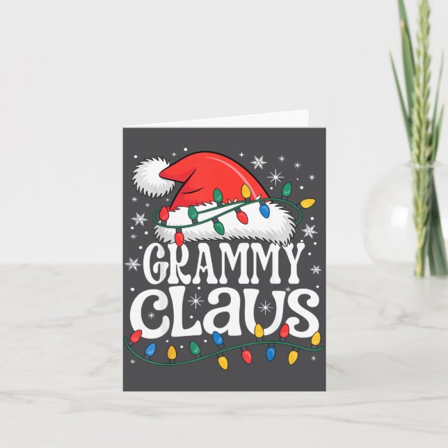 Grammy Claus Funny Xmas Christmas Grandma Holiday  Kort (Framsida)