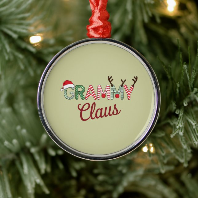 Grammy Claus jul Grandma Gift Julafton Julgransprydnad Metall (Träd)