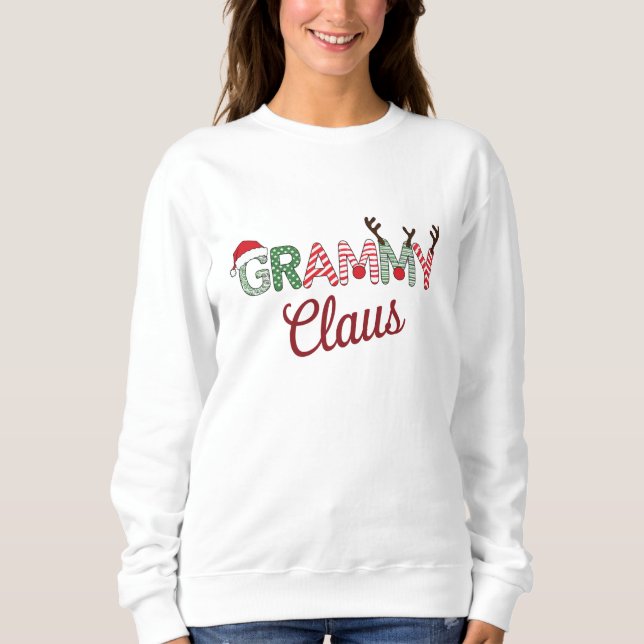 Grammy Claus jul Grandma Gift Julafton T Shirt (Framsida)