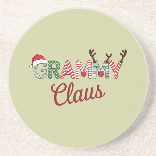Grammy Claus jul Grandma Gift Julafton Underlägg (Framsidan)