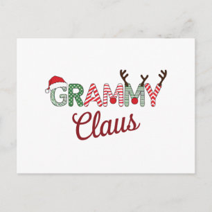 Grammy Claus jul mormor present Xmas Vykort