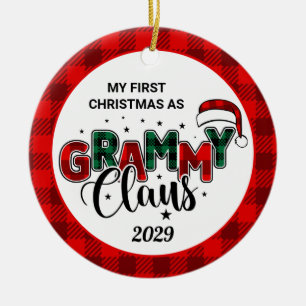 Grammy Claus jul Photo Play Ceramic Ornamen Julgransprydnad Keramik