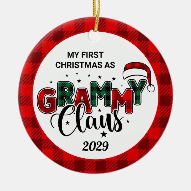 Grammy Claus jul Photo Play Ceramic Ornamen Julgransprydnad Keramik (Framsidan)