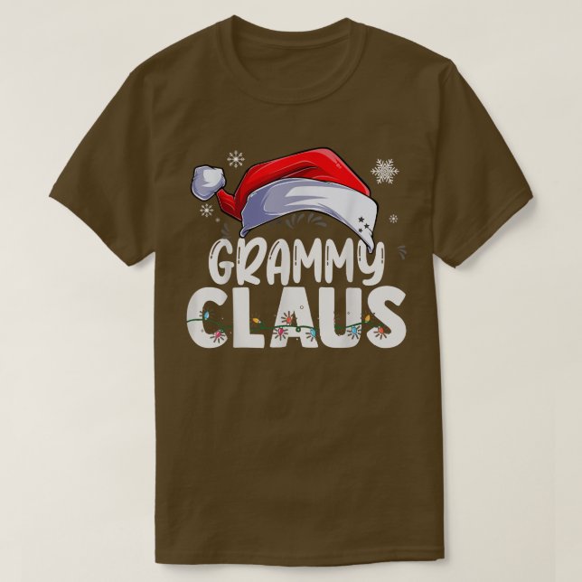 Grammy Claus Julafton Family Matching Grandma Funn T Shirt (Design framsida)