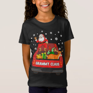 Grammy Claus Red Lastbil Santa Reindeer Elf Christ T Shirt