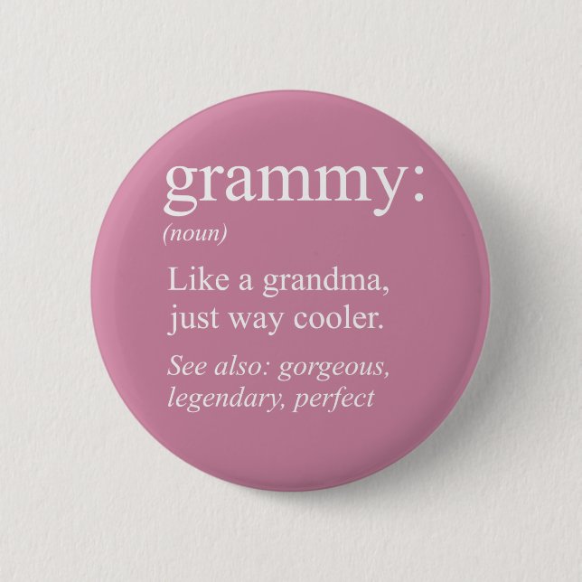 Grammy Definition, Grandma, Nana Gift Knapp (Framsida)