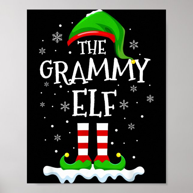 Grammy Elf Squad Xmas Family Matching Group Christ Poster (Framsidan)