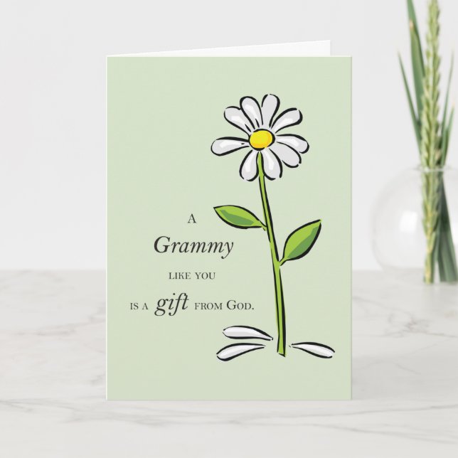 Grammy Gift från guds Daisy Religiösa farmor Kort (Framsida)