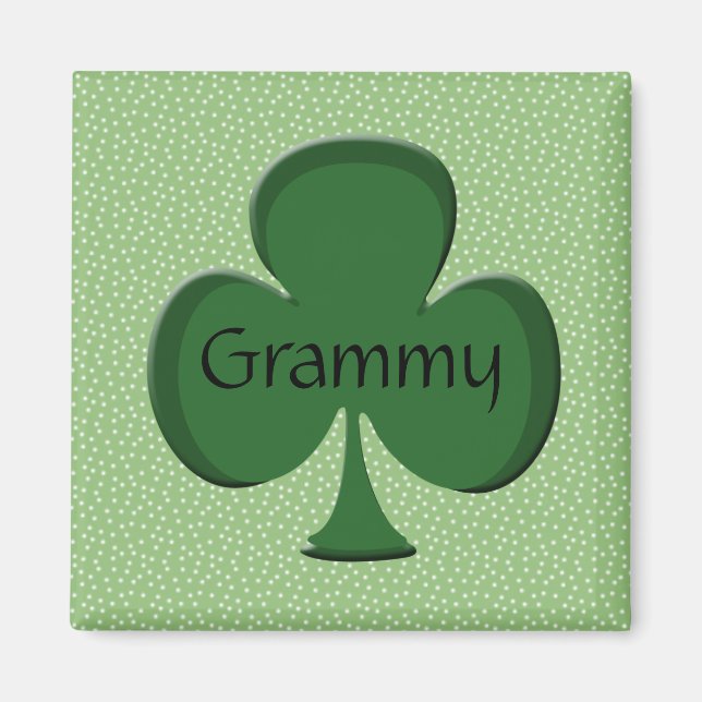 Grammy Irish Shamrock Magnet (Framsidan)
