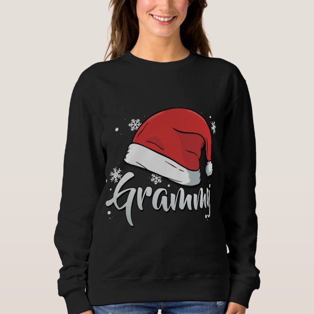 Grammy jul Santa Grandma Matching Family Paj T Shirt (Framsida)