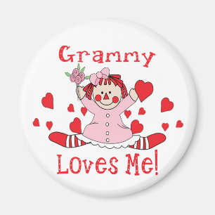 Grammy kärlek mig trasdocka magnet