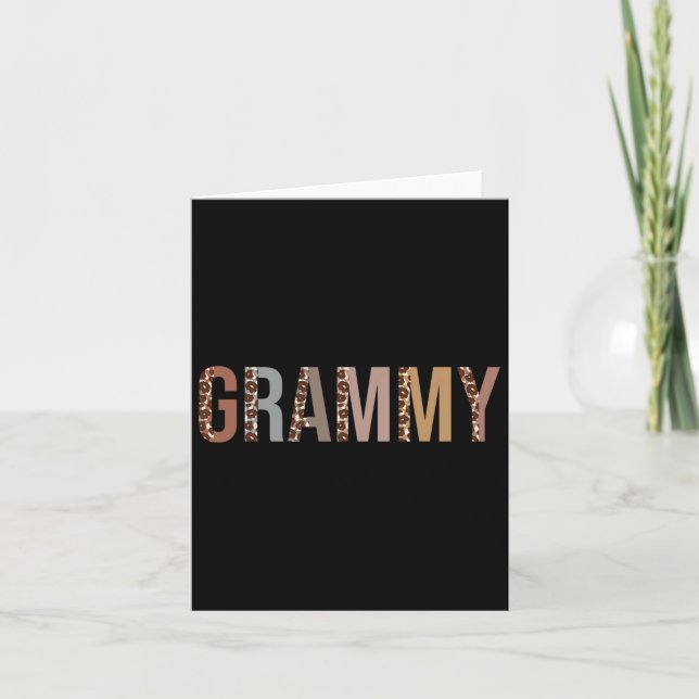 Grammy Leopard Print Mamma Cute Mors dag Funny Gr Kort (Framsida)