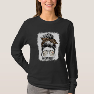 Grammy Messy Bun Grammy Life T Shirt