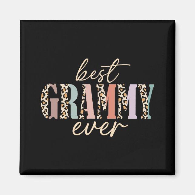 Grammy nånsin Leopard Grandma Mors dag Magnet (Framsidan)