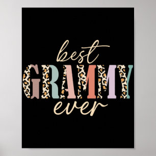 Grammy nånsin Leopard Grandma Mors dag Poster