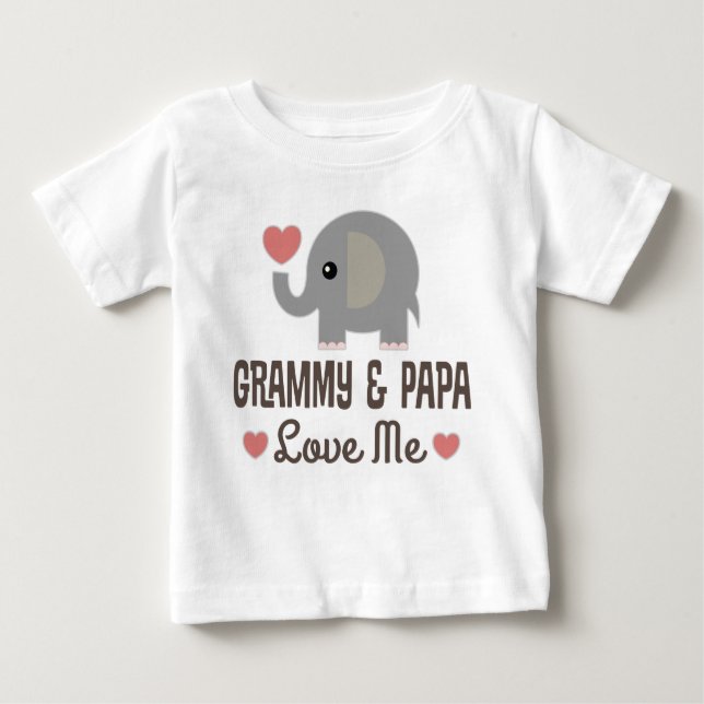 Grammy och Pappa Kärlek Me Grandson T Shirt (Framsida)