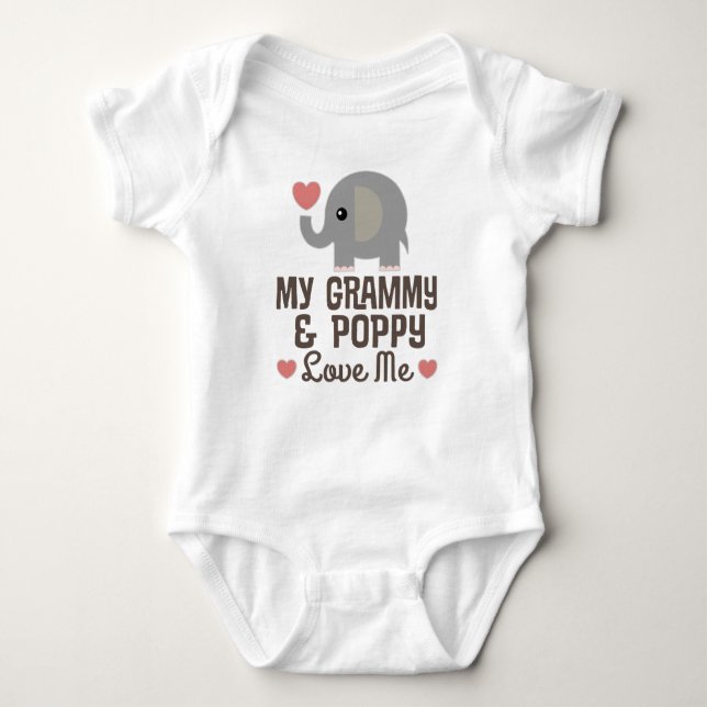 Grammy och Poppy Kärlek Me elefant T Shirt (Framsida)
