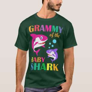 Grammy of the Baby Birthday Shark Grammy Shark län T Shirt