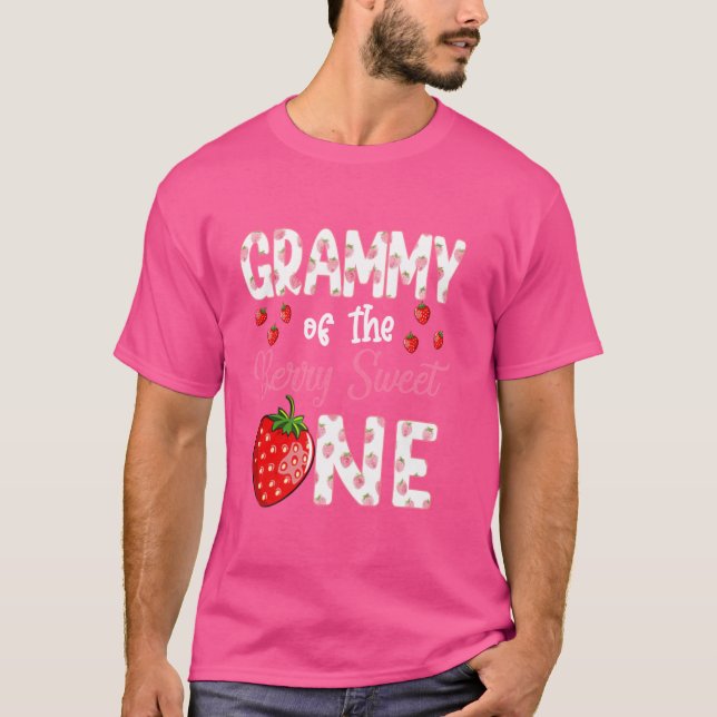 Grammy of the Berry Sweet one jordberry First Bir T Shirt (Framsida)