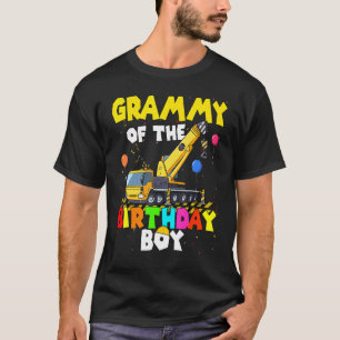 Grammy of the Birthday Boy Crane Lastbil Family Ex T Shirt