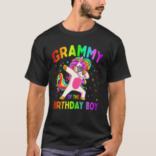 Grammy of the Födelsedagsfest Boy Dabbing Unicorn T Shirt