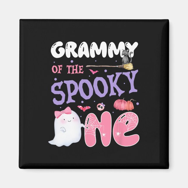 Grammy of the Spooky one 1st Birthday Halloween Pi Magnet (Framsidan)