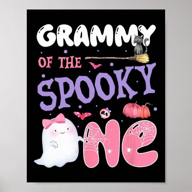 Grammy of the Spooky one 1st Birthday Halloween Pi Poster (Framsidan)