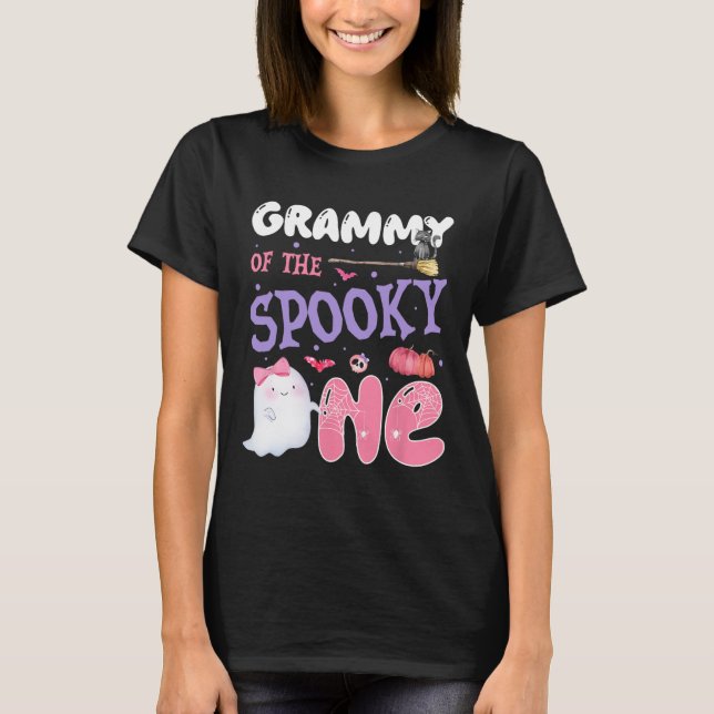 Grammy of the Spooky one 1st Birthday Halloween Pi T Shirt (Framsida)