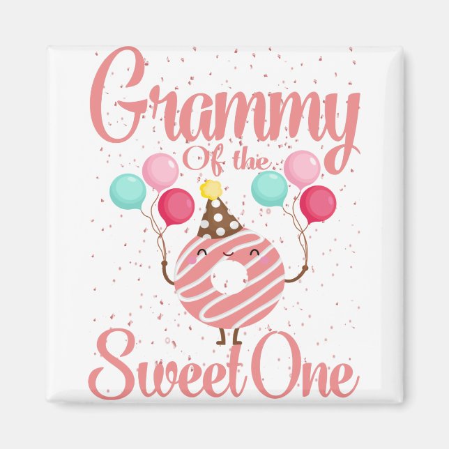 Grammy of the Sweet One Family Matching 1st Magnet (Framsidan)