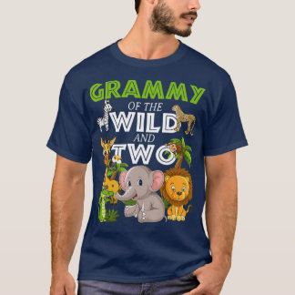 Grammy of the Wild Two Zoo Birthday Safari T Shirt