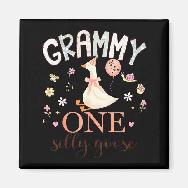 Grammy One Silly Goose 1:a Grafisk Konst Magnet (Framsidan)
