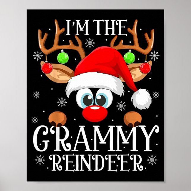 Grammy Reindeer Christmas Family Matching Group Fu Poster (Framsidan)