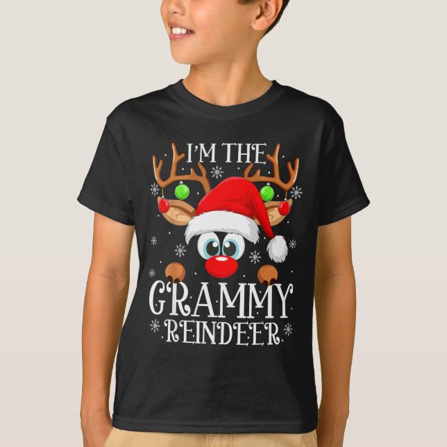 Grammy Reindeer Christmas Family Matching Group Fu T Shirt (Framsida)