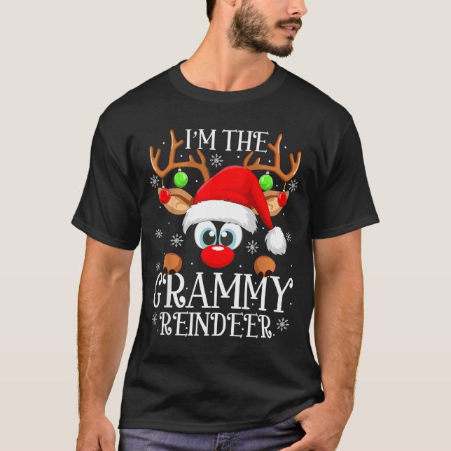 Grammy Reindeer Christmas Family Matching Group Fu T Shirt (Framsida)