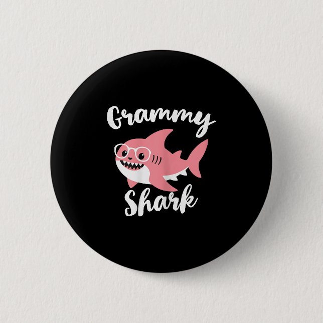 Grammy Shark Mors Dag Mormor Rolig  Knapp (Framsida)