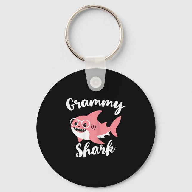 Grammy Shark Mors Dag Mormor Rolig  Nyckelring (Framsida)