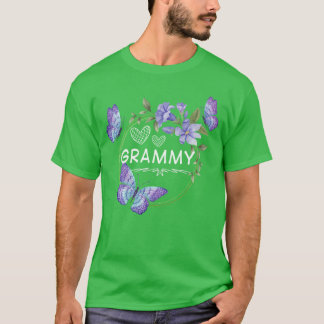 Grammy shirt For Women with butterflies Mothers Da T