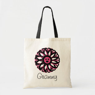Grammy Söt Flower Tote Bag Tygkasse
