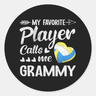 Grammy Volleyball Min favoritspelare ringer mig Runt Klistermärke