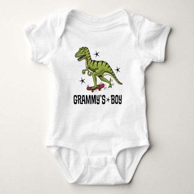 Grammys Boy Grandson Dinosaur T Shirt (Framsida)