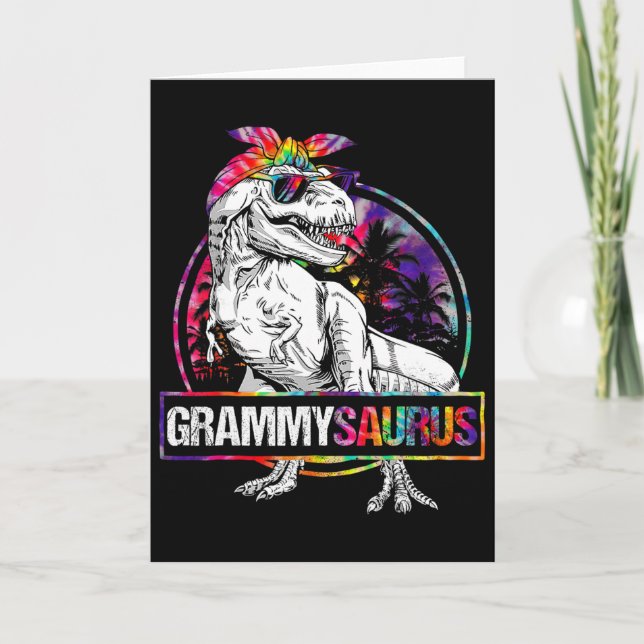 Grammysaurus Dinosaur Grammy Saurus Familj Matchin Kort (Framsida)