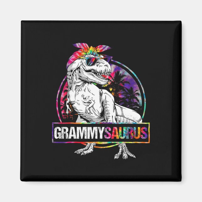 Grammysaurus Dinosaur Grammy Saurus Familj Matchin Magnet (Framsidan)